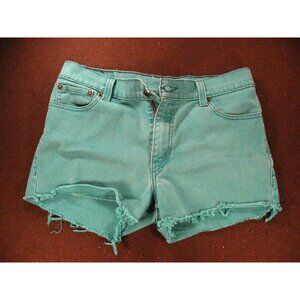 LEVIS 510 CUTOFF JEANS SHORTS Womans W 31 MEASURED Tag 34 Super Skinny Denim